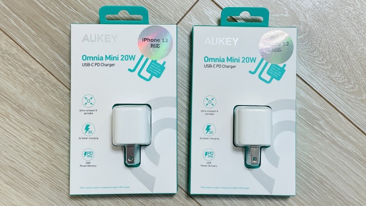 AUKEYの20W USB-C 急速充電器(型番：PA-B1)のパッケージ