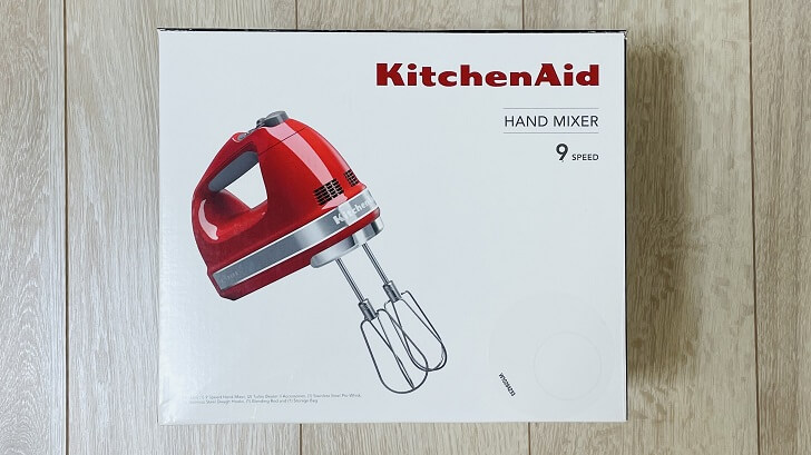 キッチンエイド/KitchenAidの9段階変速ハンドミキサーの外箱